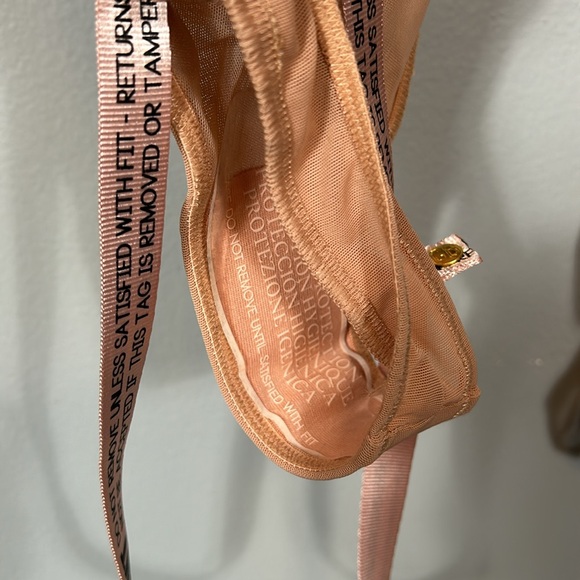 House of CB Faith Blush Feather Corset Bodysuit Off Shoulder Mesh Top size XS - Picture 12 of 15